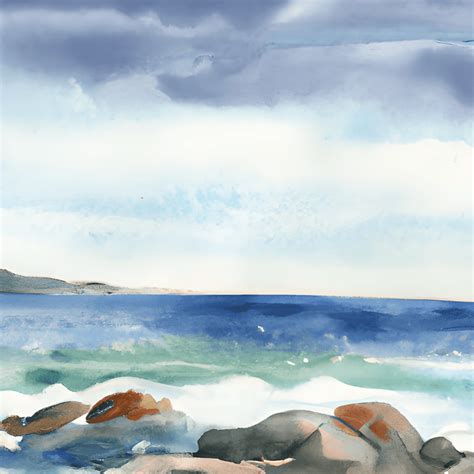 Watercolor Seascape Graphic Creative Fabrica