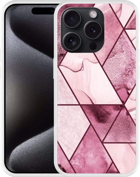 Cazy Hoesje Geschikt Voor Iphone Pro Max Roze Marmer Mix Bol