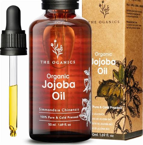 The Oganics Jojoba Olie Puur Natuurlijk Koudgeperst Voedt