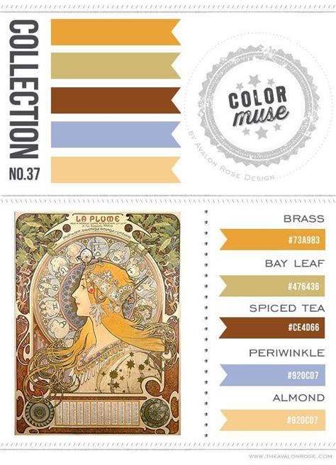 Color Muse: Collection No. 37 | Color design inspiration, Art nouveau ...