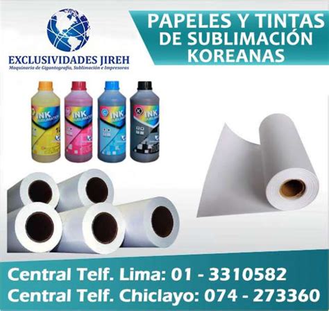 Tintas y papeles por rollo para sublimación en Lima Técnicos 567911