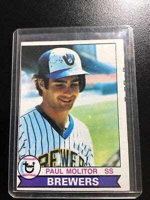 Topps Paul Molitor Baseball Card Error Mis Cut Ebay