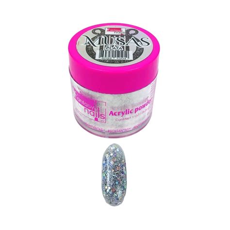 Acrilico Musas Plata 1 Oz Fantasy Nails Alejandra Nail Shop