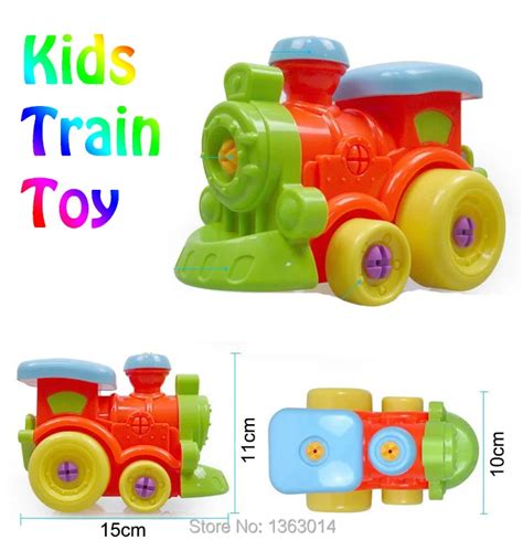 Aliexpress.com : Buy Kids Colorful plastic Train toy Equipped with disassembly tool from ...