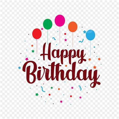 Happy Birthday Typography Vector Png Images Happy Birthday Typography