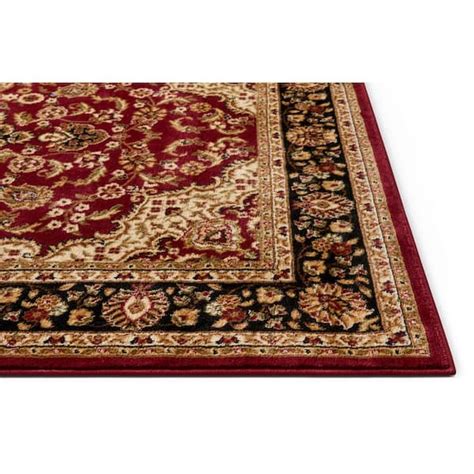 Well Woven Barclay Medallion Kashan Red Traditional Area Rug 67 X 96 Home And Garden In2127779