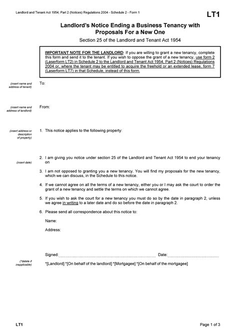 Section 21 Notice Landlord And Tenant Act