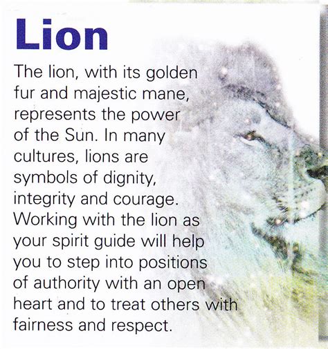 Lion Spirit Animals Quotes. QuotesGram