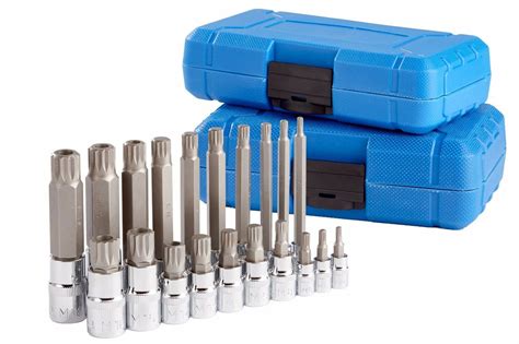 Pc Xzn Point Mm Triple Square Spline Bit Socket Set Tamper Proof