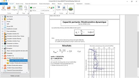 Calcul de la capacité portante Méthode au pénétromètre dynamique