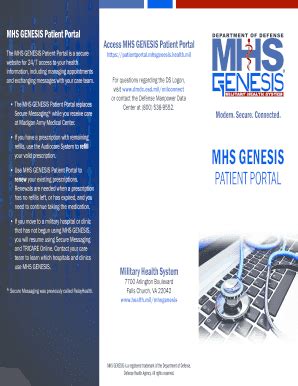 Mhs Genesis Patient Portal App - Fill Online, Printable, Fillable, Blank | pdfFiller