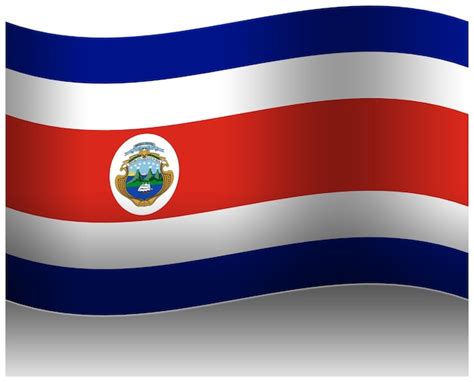 Premium PSD Costa Rica Wave Flag 3d