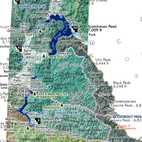 Idaho Mountain Ranges Map — Mitchell Geography