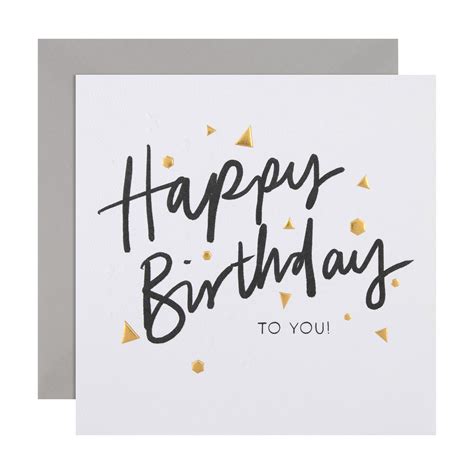 Inkwave Birthday Card Typography Hallmark Uk