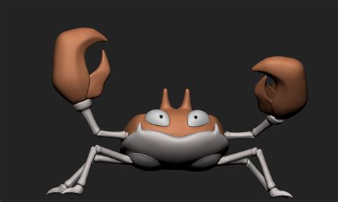 Stl File Pokemon Krabby With 2 Different Poses 🐉・3d Printer Design To