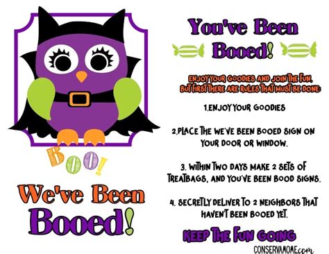 How To Boo Your Neighbors 5 Youve Been Booed Printable Signs