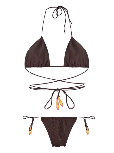 Os Ree Crystal Detail Bikini Set Farfetch