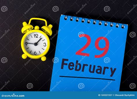 February 29th. Calendar for February 29 on Workplace Stock Image ...