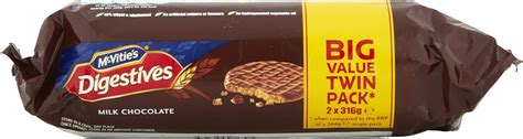 Mcvitie S Milk Chocolate Digestives Biscuits Twin Pack 2 X 316 G Uk Grocery