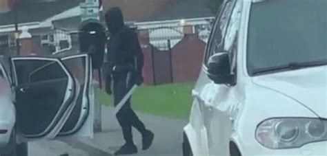 Shocking Moment Gangs Armed With 2ft Swords And Baseball Bats Fight In