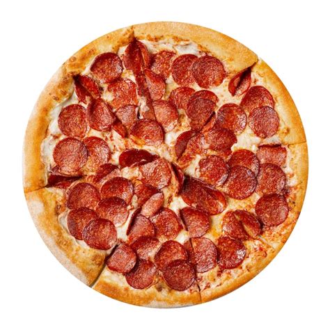 Premium Photo Fresh Tasty Pizza With Pepperoni Isolated On White