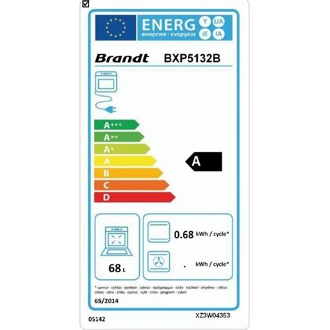 Brandt Bxp B Four Lectrique Encastrable Convection Naturelle