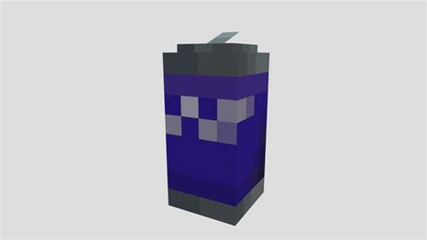 Minecraft Blue Soda Can Download Free 3d Model By Kentilematthew