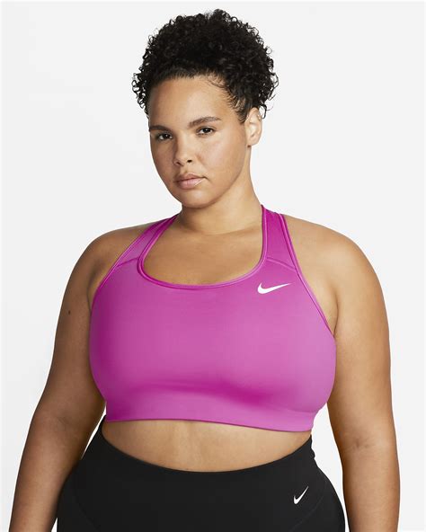 Nike Swoosh Womens Medium Support Non Padded Sports Bra Plus Size Nike Ae