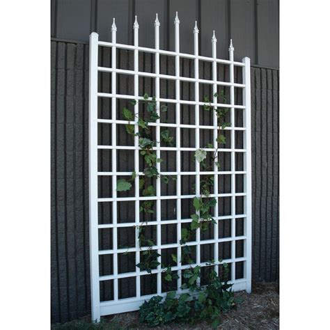 Dura Trel 66 In X 35 In White Vinyl Pvc Country Garden Trellis 11160