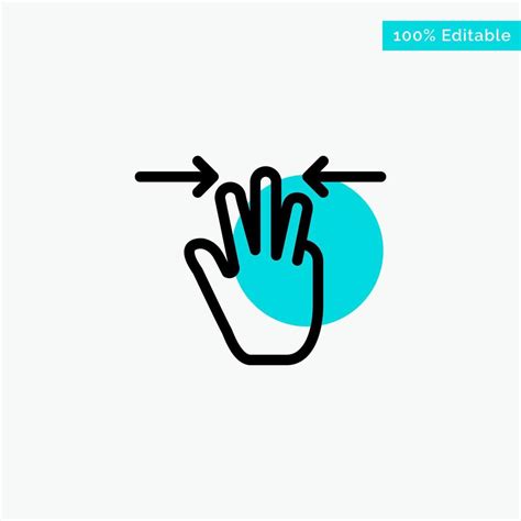 Gestures Hand Mobile Three Fingers Turquoise Highlight Circle Point