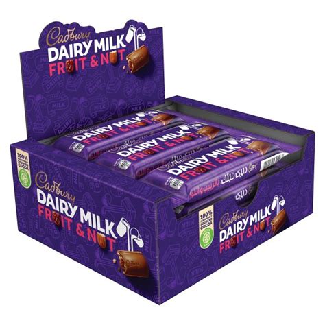 Cadbury dairy milk fruit & nut 35g - 12x35g - Shop More, Pay Less