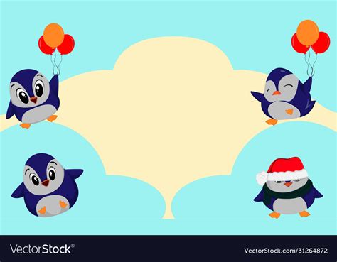 Litle Pinguin Royalty Free Vector Image Vectorstock