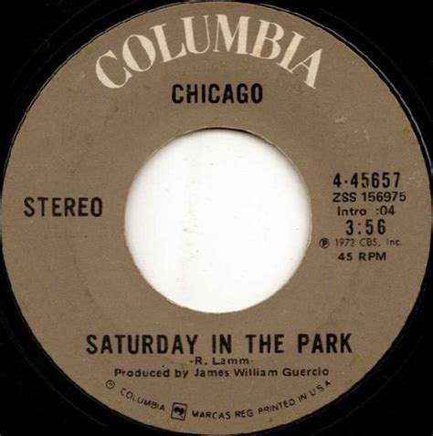 Chicago - Saturday In The Park (1972, Vinyl) | Discogs