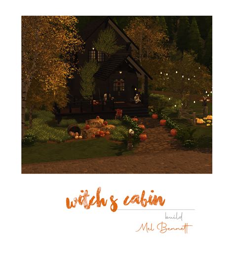 Sims 4 Witch's Cabin Build - Mel Bennett