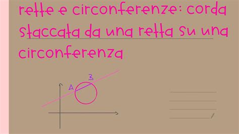 Rette E Circonferenze Corda Staccata Da Una Retta Su Una Circonferenza