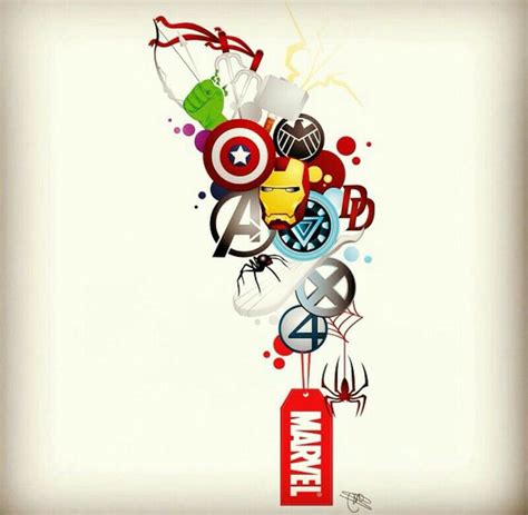 The Avengers Logo Is Surrounded By Many Different Things On It S Face