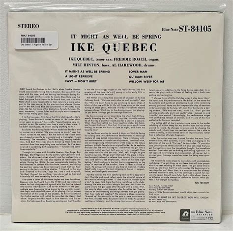 Ike Quebec It Might As Well Be Spring Analogue Productions Rpm Xlp