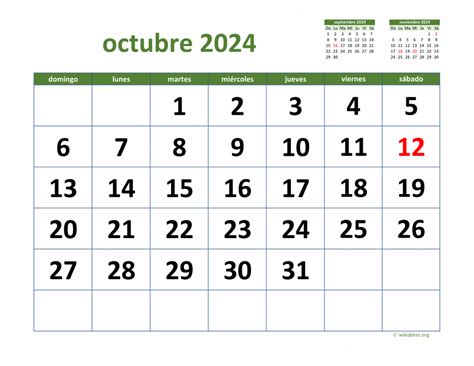 Calendario Octubre Imprimir Ethyl Janessa