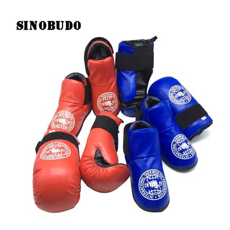 Taekwondo Protector Hand Kickboxing Boot Gloves ITF Martial Arts Sparring Gear Karate Training ...