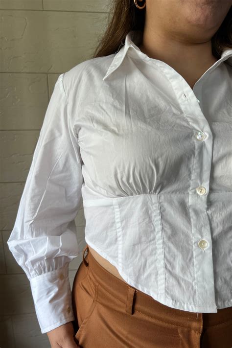 White Corset Shirt A Curve Story