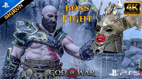 GOD OF WAR 4 Killing The Sigrun Boss Fight Valkyrie PS5 4K