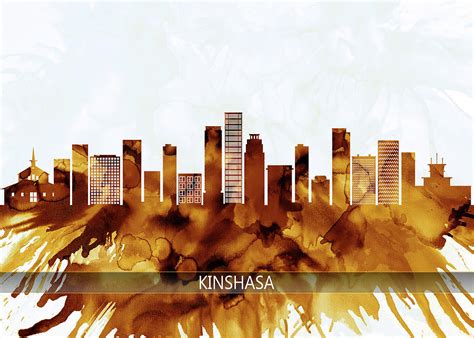 Kinshasa DR Congo Skyline Mixed Media by NextWay Art - Fine Art America