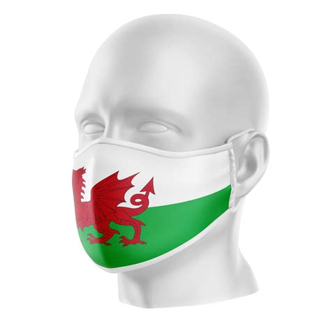 Welsh Flag Reusable Face Mask Funky Protective Face Masks