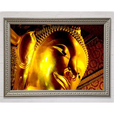 Bloomsbury Market Silveren Buddha Face Single Picture Frame Art