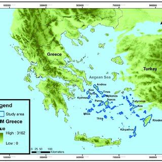 Location map of the islands in the South Aegean region. The islands... | Download Scientific Diagram