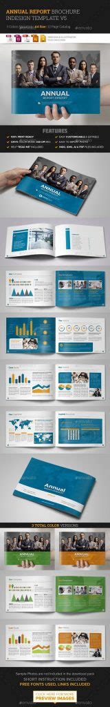 Annual Report Template Indesign Graphics Designs Templates In Free