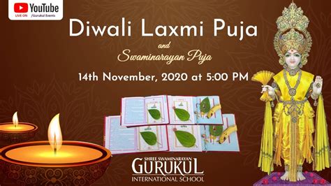 Live Diwali Laxmi Puja And Swaminarayan Puja Gurukul Hyderabad