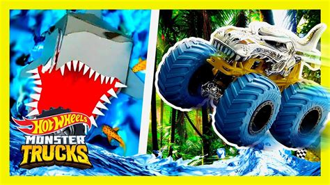 GIANT SHARK TRAP ON MONSTER TRUCKS ISLAND Monster Trucks