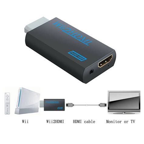 Adaptateur Wii Vers HDMI Convertisseur Stick 1080p HD TV Audio 3 5 Mm