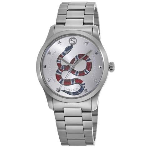 Gucci G Timeless Silver Dial Stainless Steel Unisex Watch Ya1264076